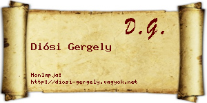 Diósi Gergely névjegykártya
